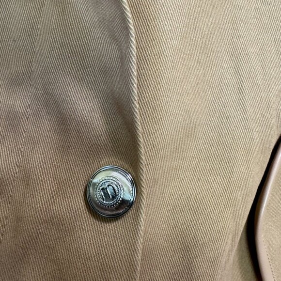 Maje Gangzyum Hood Oversized Elastic Drawstring Stretch Hooded Jacket Preppy Tan - Picture 9 of 16